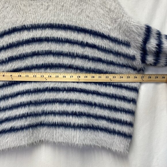 La Ligne x Target Fuzzy Yarn Striped Crewneck Sweater Women Size 1X Multicolor - Picture 5 of 11